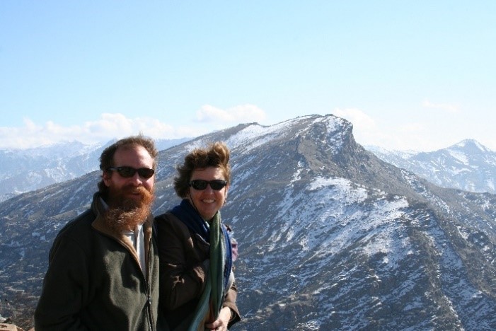 Mike and Cathy are pictured here near Kabul in 2007