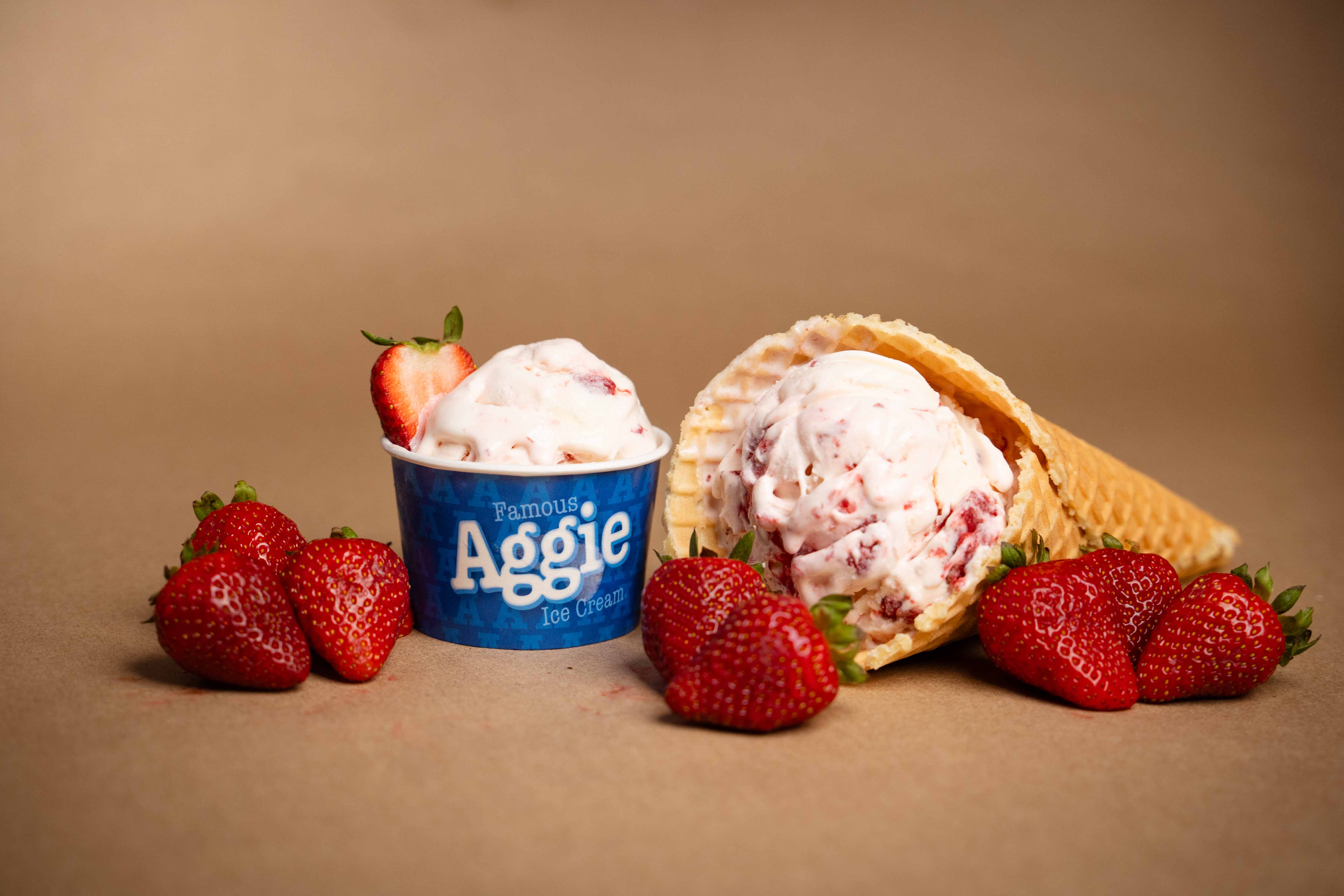 Old Fashioned Aggie Strawberry Ice Cream