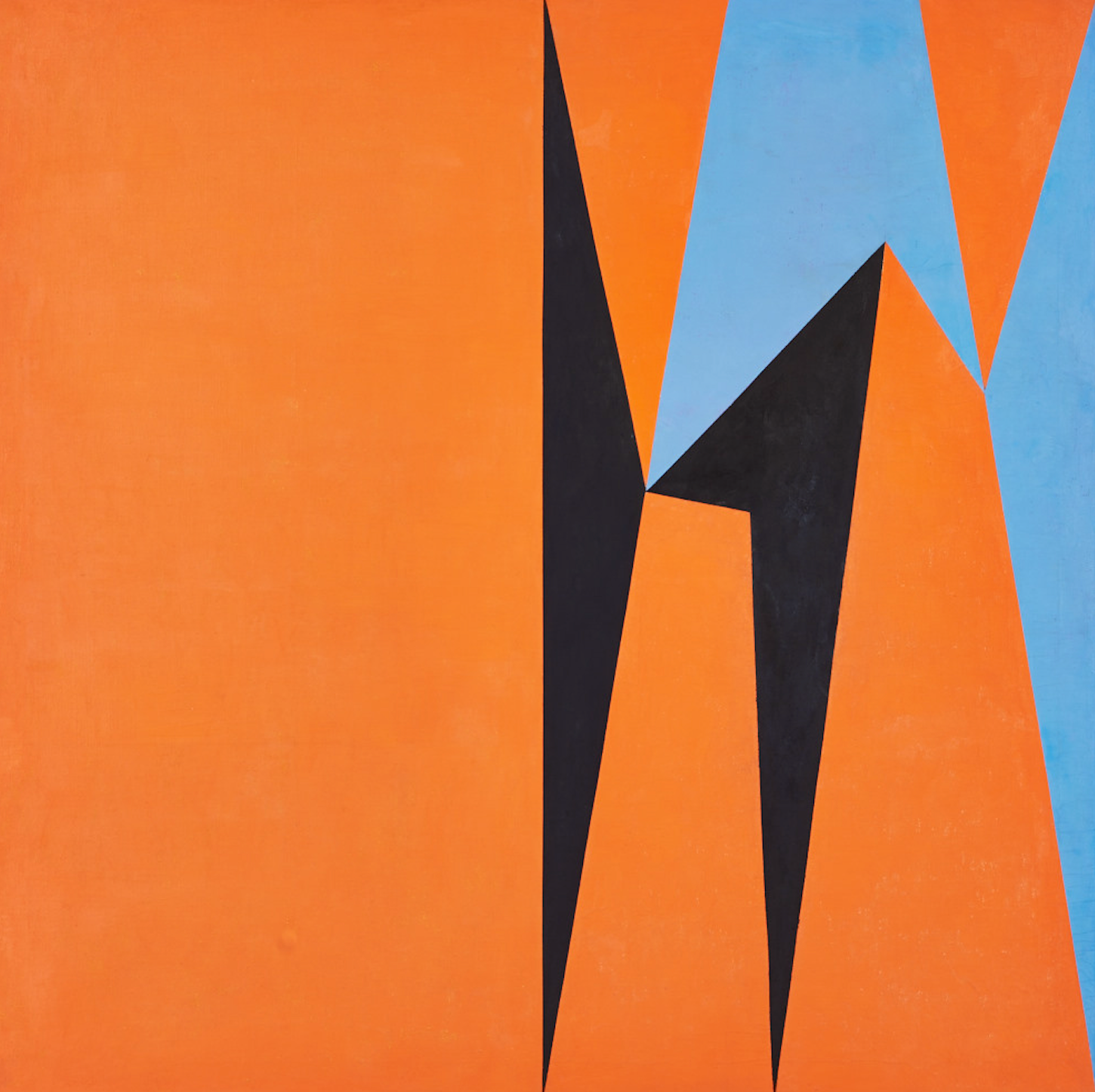 Lorser Feitelson, Dichotomic Organization, 1959, oil on canvas, 61.25” x 61.25” x 1.5”, Gift of the Maria Eccles Caine Foundation