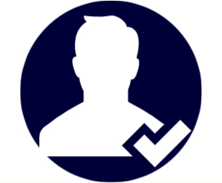 man with checkmark icon