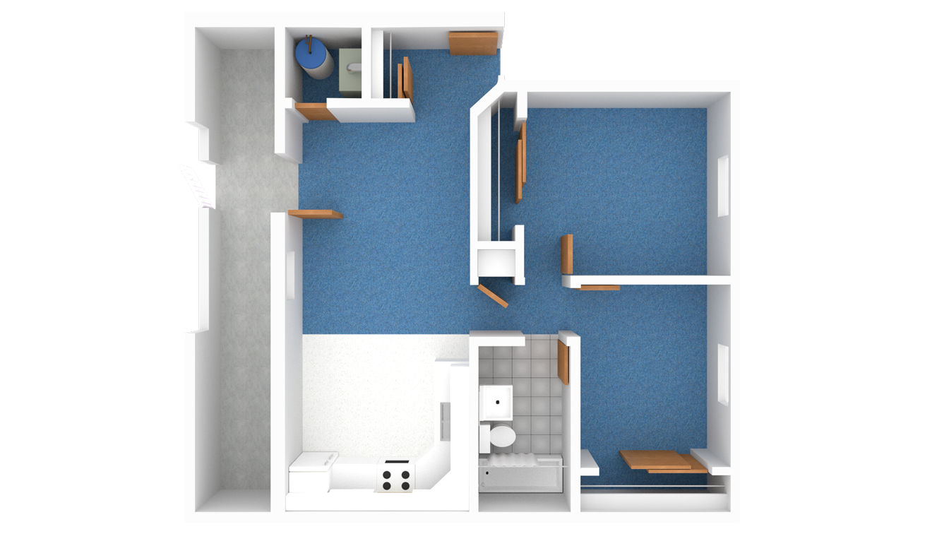 Aggie Village 2 bedroom floorplan