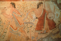 Tomb Painting with Etruscan Dancers (click to see larger image)