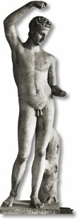 Roman copy of Praxiteles' The Satyr Pouring Wine (click to see larger image)
