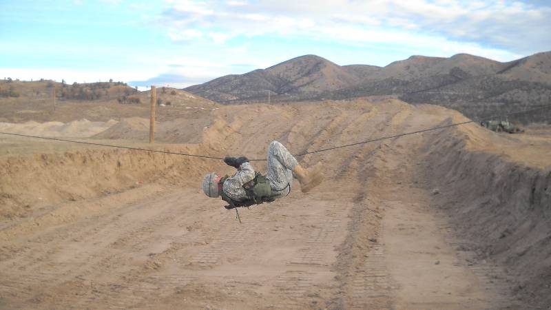 Cadet completing ranger challenge