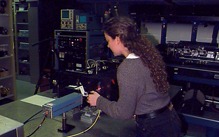 Female student working on LIDAR