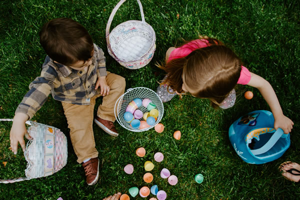 Kids with Easter Baskets