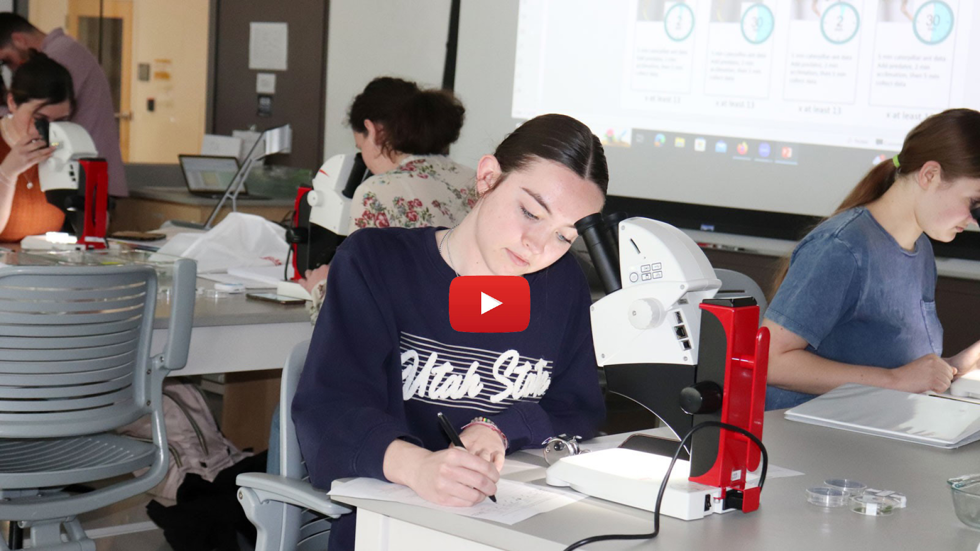 Mutual Benefits: Undergrads Receive Hands-on Introduction to Research in USU Biology Lab