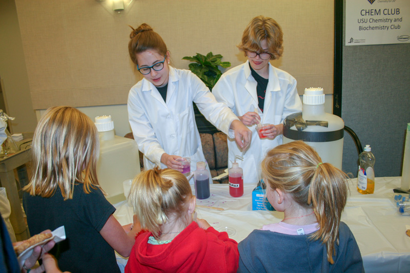 Student conducting a science experiment