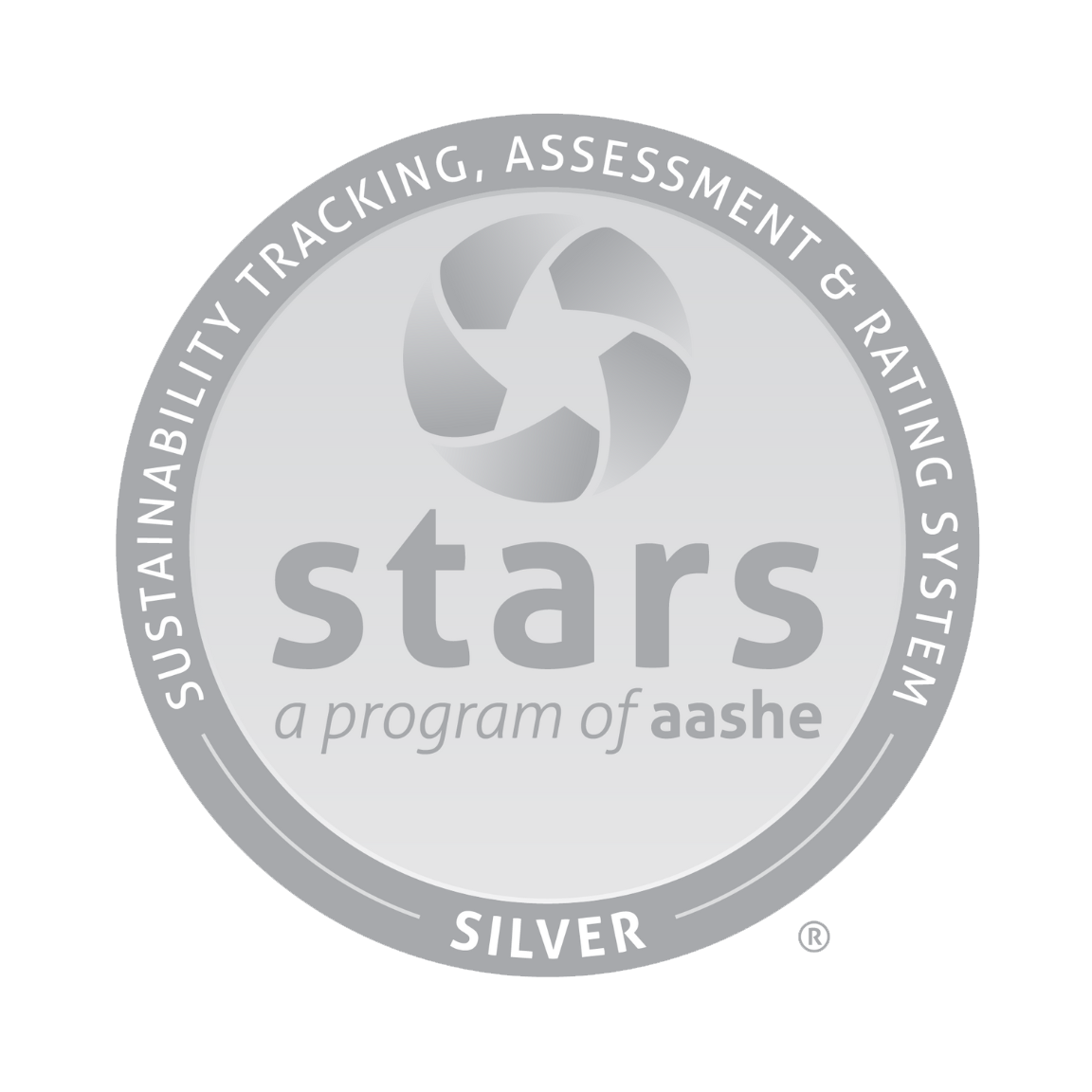 silver badge from stars, a program of aashe