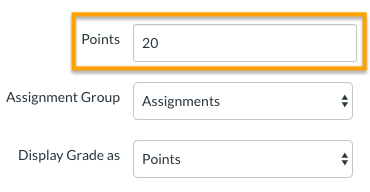 Assignment points