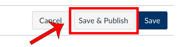 Save and publish
