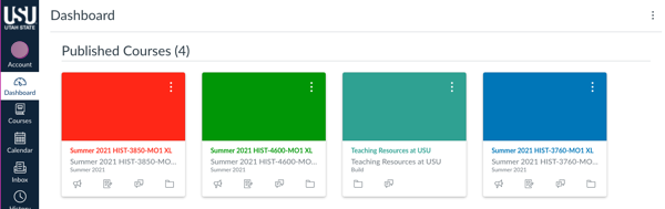 user dashboard showing starred courses