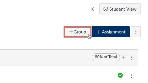 how to make assignment groups on canvas