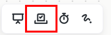 showing the icon representing voting in the whiteboard feature of Zoom
