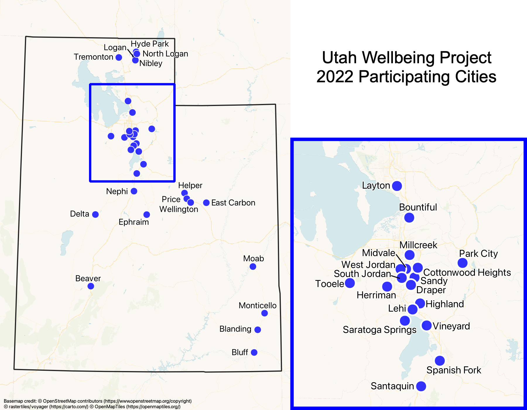 map with 2022 study sites